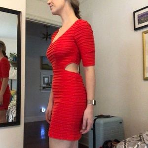 NWT BCG Red Backless Body con Dress